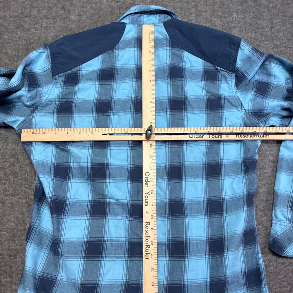 Norrona Svalbard Flannel Shirt Mens Medium Blue Plaid Wool Blend 2404-19 - Picture 5 of 8